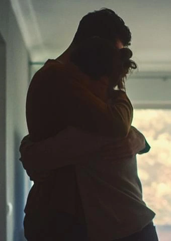 Couple embracing, representing renewed connection and confidence